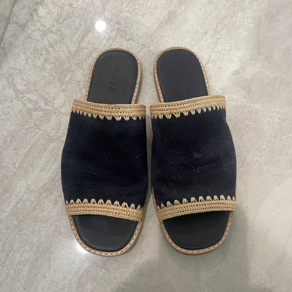 Vince Black and Tan Women's Mules